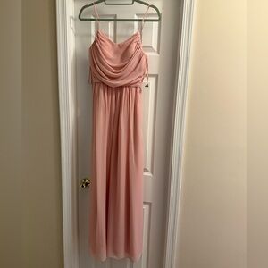 David's Bridal Blush Maxi Dress